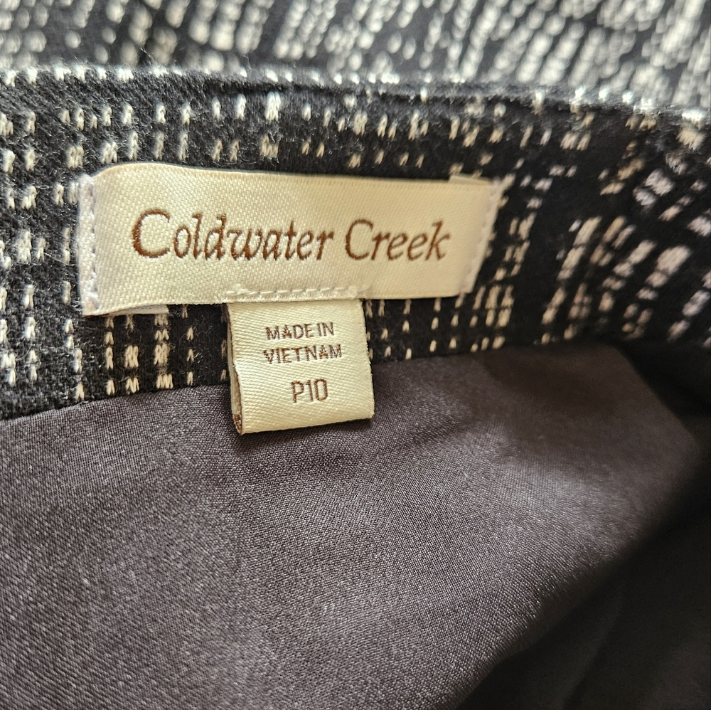 Coldwater Creek Skirt. Black and White Patterned Women's Skirt 10 Petite. - Picture 4 of 8